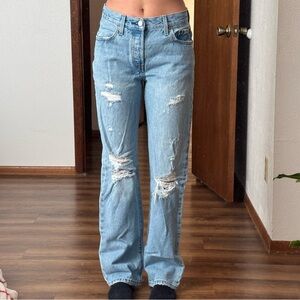 Levi’s loose distressed jeans